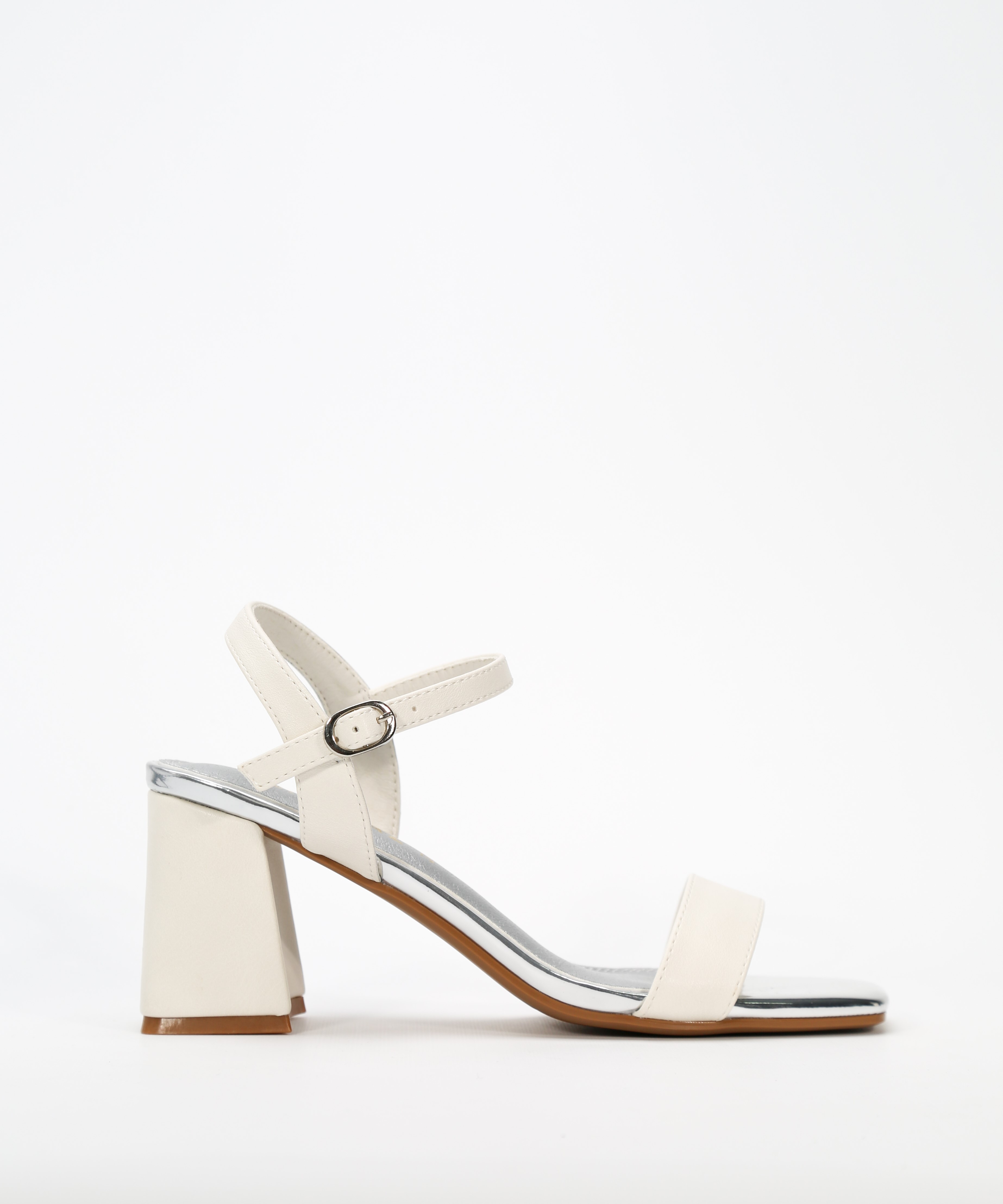Sandalias tacón bicolor